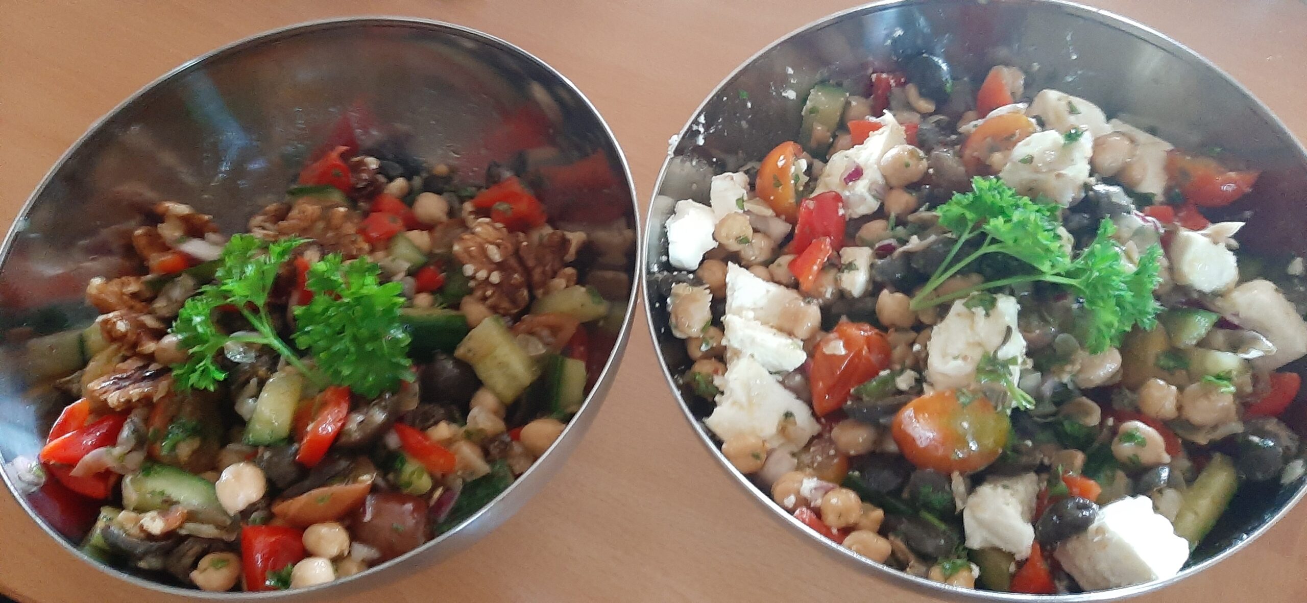 Easy chickpea salad recipe image Easy Chickpea Salad Recipe Finished Product
